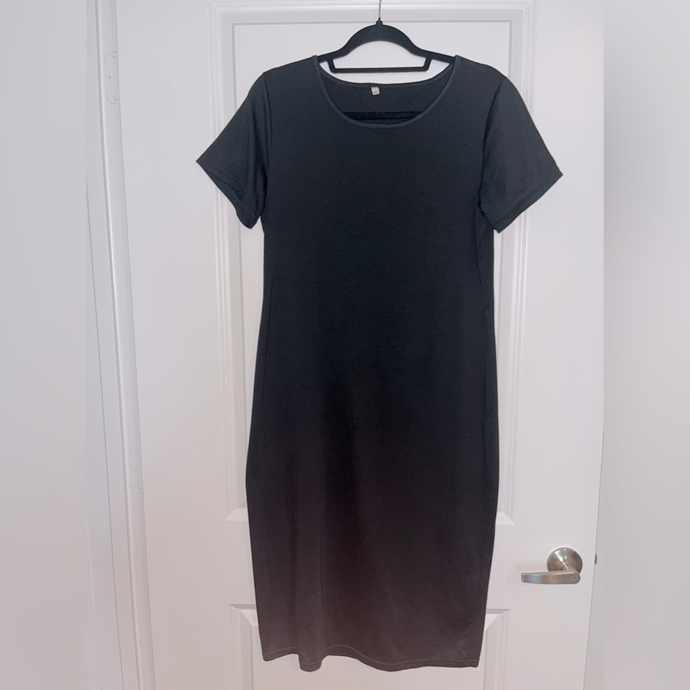 Short Sleeve Black Dress